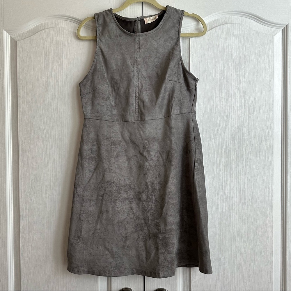 Altar’d State | EUC - Grey Faux Suede Dress - Size L